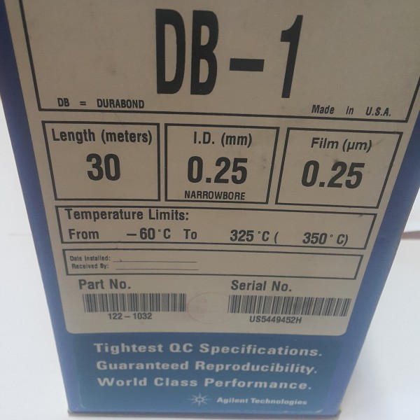 1221032 / DB1 Capillary GC Column, 30m, 0.25mm, 0.25um